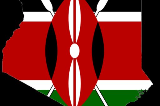 Flag map of Kenya svg